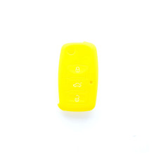 Etui silikonowe na kluczyk Volkswagen Skoda Seat EPKC10 żółte