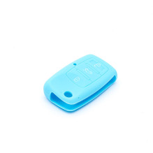 Etui silikonowe na kluczyk Volkswagen Skoda Seat EPKC08 jasno niebieskie