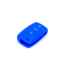 Etui silikonowe na kluczyk Volkswagen Skoda Seat EPKC04 niebieskie