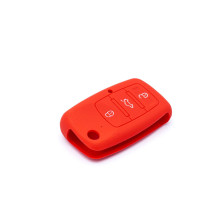 Etui silikonowe na kluczyk Volkswagen Skoda Seat EPKC03 czerwone
