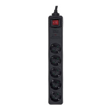 Surge Protector - EnerGenie SPG5-C-15, 5 AC Outlets, 250 V, 4.5 m, Black.