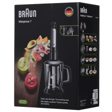 Braun MultiQuick 7 MQ 7045X 1,25 l panardinamas trintuvas 1000 W juodas, nerūdijantis plienas Braun MultiQuick 7 MQ 7045X 1,25 l panardinamas trintuvas 1000 W juodas, nerūdijantis plienas