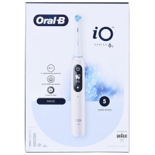 Braun Oral-B iO6 serijos elektrinis dantų šepetėlis, baltas Braun Oral-B iO6 serijos elektrinis dantų šepetėlis, baltas