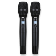DNA Professional XMIC 2 - belaidis dvigubas rinkinys: 2 x rankiniai mikrofonai + imtuvas (518–542 MHz)