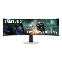 „Samsung S49DG910SU“ kompiuterio monitorius 124,5 cm (49") 5120 x 1440 pikselių dvigubas QHD OLED sidabrinis