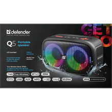 „BLUETOOTH“ KOLONĖLĖ Q5 BT 5.3 20W LED / BT / FM / USB / TWS