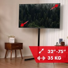 Maclean TV floor stand bracket, 32-70", max. VESA 400x400, max. 40kg, MC-494 Maclean TV floor stand bracket, 32-70", max. VESA 400x400, max. 40kg, MC-494