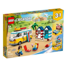 Konstruktorius - Lego 31138 Creator 3-in-1 Paplūdimio Kemperis, 556 Detalės, 2 Minifigūros, Marga