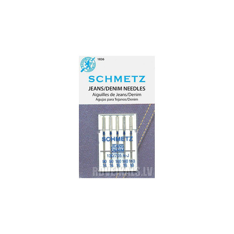 Schmetz džinsinės adatos Nr. 90, 100, 110 5 vnt. 53001222