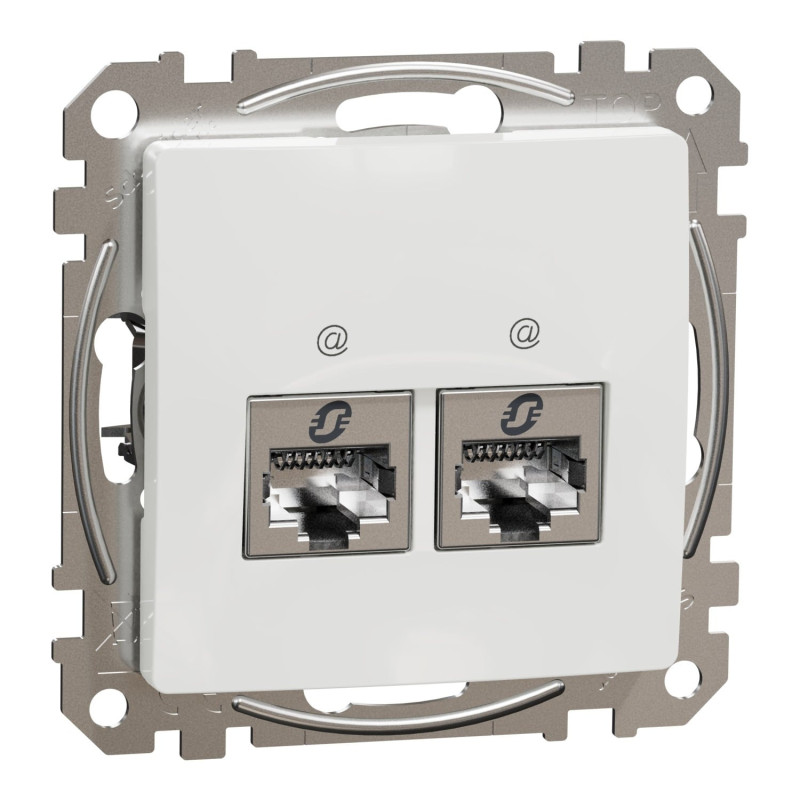 Kompiuterinis lizdas 2xRJ45 STP Schneider Sedna SDD111452S (baltas)