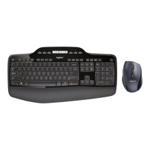 Klaviatūra ir Pelė - Logitech Wireless Desktop MK710, 3 Metų Baterijos Gyvavimo Trukmė, USB Imtuvas, Juoda