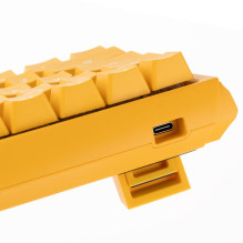 Klaviatūra - Ducky One 3 Geltona Mini Žaidimų Klaviatūra MX-Clear Jungikliai RGB LED 60% Išdėstymas Geltona