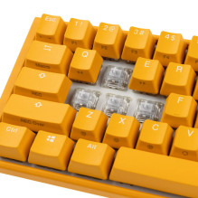 Klaviatūra - Ducky One 3 Geltona Mini Žaidimų Klaviatūra MX-Clear Jungikliai RGB LED 60% Išdėstymas Geltona