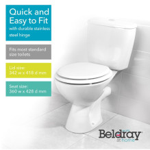 Beldray LA032355WFPEU7 Wooden Toilet Seat? White