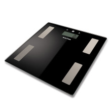 Salter 9150 BFEU12 Black Glass Analyser Bathroom Scales