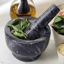 Salter BW118521 Marble Pestle and Mortar, Black