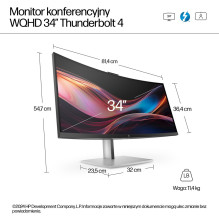 HP Series 7 Pro 34 inch WQHD Conferencing Monitor - 734pm