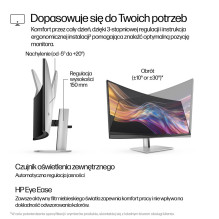 HP serijos 7 Pro 37,5 colio WQHD+ Thunderbolt 4 monitorius – 738pu