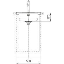 Franke kitchen sink, 50.9 cm x 50.9 cm x 16 cm, chrome Franke kitchen sink, 50.9 cm x 50.9 cm x 16 cm, chrome
