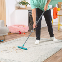 Beldray LA00000011UFEU7 Anti-Bac Dual Action Rubber Head Broom