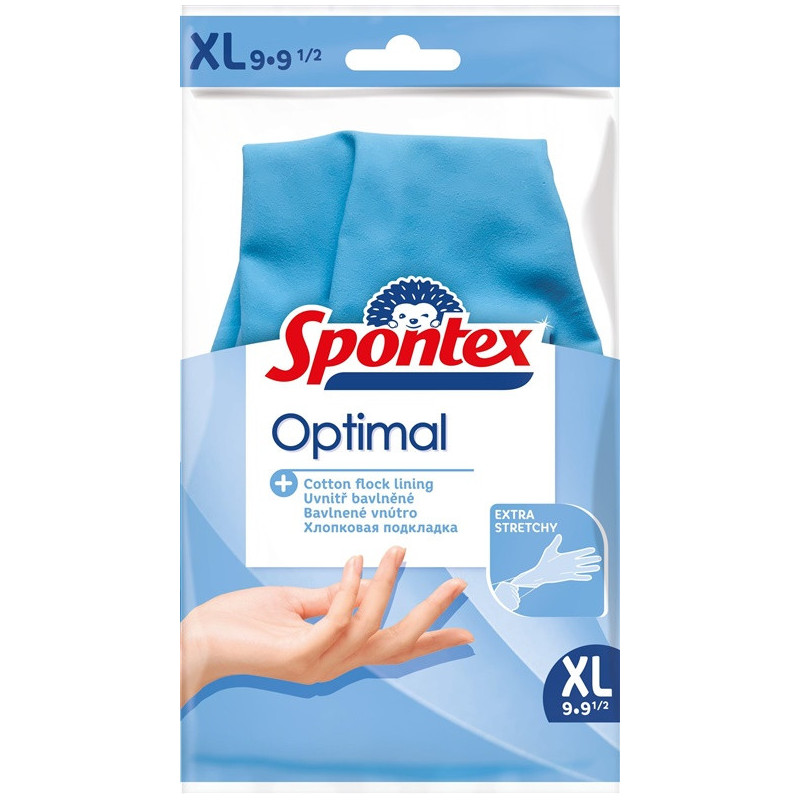 Latekso pirštinės Spontex Optimal, XL, mėlyna, 1 pora