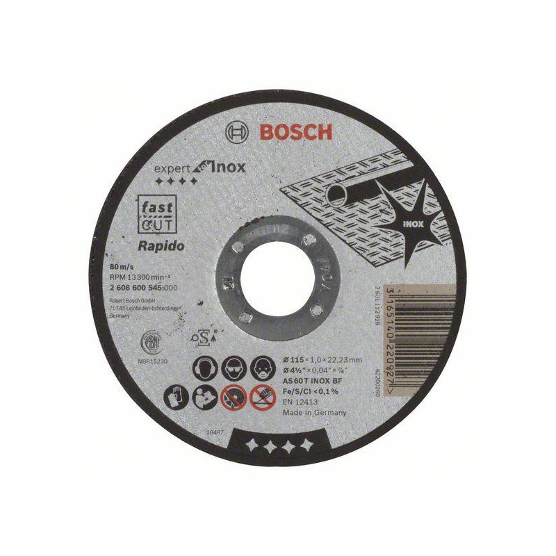 GRINDING DISC INOX 115X22X1