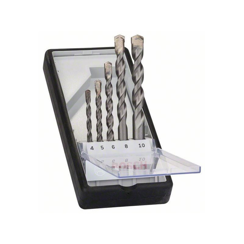 CONCRETE DRILL SET 5-P 4-10 MM SILV ROB