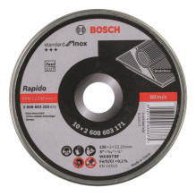 CUTTING DISC BOSCH 125X1MM INOX 10PCS CUTTING DISC BOSCH 125X1MM INOX 10PCS