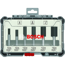 Frezų komplektas Bosch Straight, 6 dalių, 8 mm Frezų komplektas Bosch Straight, 6 dalių, 8 mm
