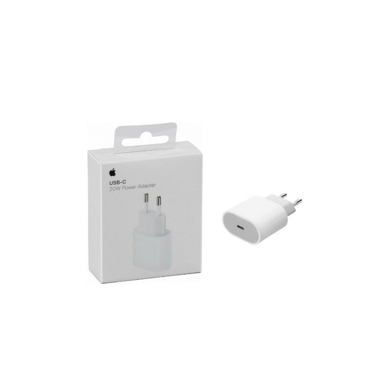 Įkroviklis originalus Apple (USB-C) MHJE3ZM / A MD3J4ZM / A MUVV3ZM / A A2347 (20W) baltas su įpakavimu