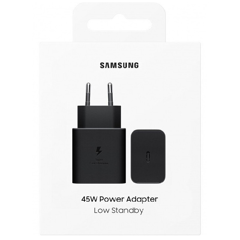 Įkroviklis originalus Samsung (USB-C) EP-T4511NBE (45W) juodas su įpakavimu