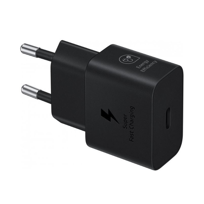 Įkroviklis originalus Samsung Super Fast Charging (Type-C) EP-T2510NBEGEU (25W) juodas su įpakavimu
