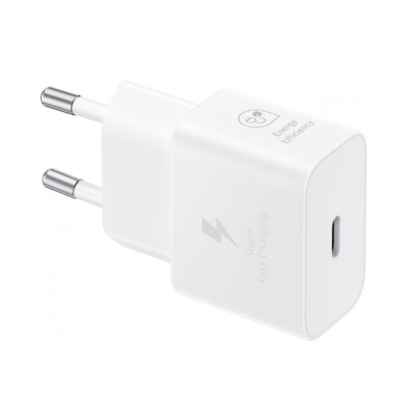 Įkroviklis originalus Samsung Super Fast Charging (Type-C) EP-T2510NWEGEU (25W) baltas su įpakavimu