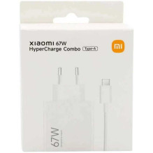 Įkroviklis originalus Xiaomi (BHR9465EU) 67W + type-C kabelis baltas su įpakavimu
