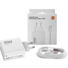 Įkroviklis originalus Xiaomi (MDY-15-EK) 90W + type-C kabelis baltas su įpakavimu