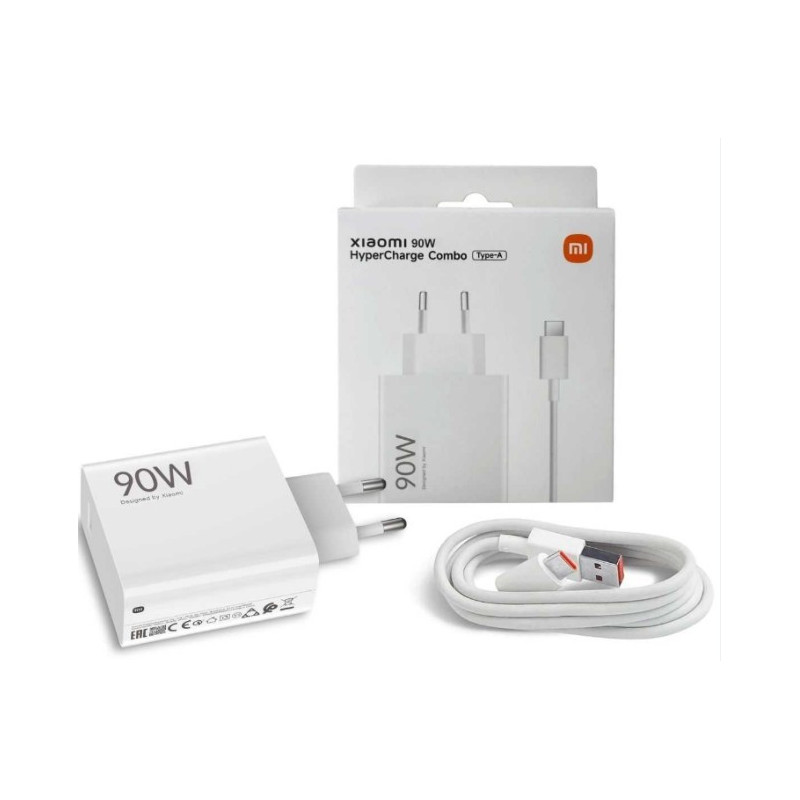 Įkroviklis originalus Xiaomi (MDY-15-EK) 90W + type-C kabelis baltas su įpakavimu