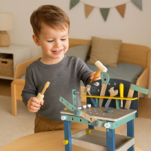 Koala Games G2595 Wooden Workbench With Accesories