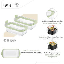 INSERT FOR AIR FRYER GLASS 2PCS