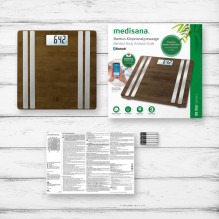 „Medisana BS 552 connect“ bambukinės kūno analizės svarstyklės „Medisana BS 552 connect“ bambukinės kūno analizės svarstyklės