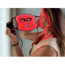 Lunni 7 colors LED and Near-Infrared Light Silicone LED Facial Mask Black