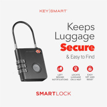 KEYSMART SmartLock TSA patvirtinta „Find My Lock“, juoda