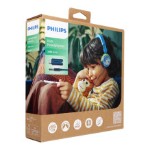 Wired headphones Jack 3,5 mm Philips for children TAK2000CT / 00 turquoise