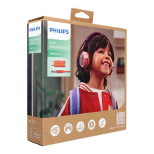 Laidinės ausinės „Philips“ vaikams TAK2000MP / 00 violetinė-magenta Laidinės ausinės „Philips“ vaikams TAK2000MP / 00 violetinė-magenta