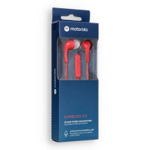 Wired earphones jack with mircophone 3,5mm MOTOROLA Ear Buds 2-s red Wired earphones jack with mircophone 3,5mm MOTOROLA Ear Buds 2-s red