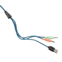 Laidinės ausinės su 3,5 mm lizdu / USB A tipo „Art Gaming G11“ juodos
