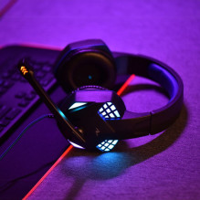 Laidinės ausinės su 3,5 mm lizdu / USB A tipo „Art Gaming G11“ juodos