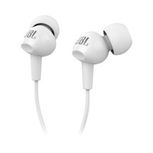 Laidinės ausinės su 3,5 mm lizdu JBL C100Si, baltos Laidinės ausinės su 3,5 mm lizdu JBL C100Si, baltos