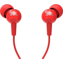 Laidinės ausinės su 3,5 mm lizdu, raudonos JBL C100Si