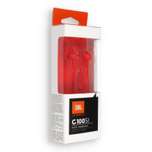 Laidinės ausinės su 3,5 mm lizdu, raudonos JBL C100Si