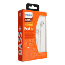 Laidinių ausinių lizdas 3,5 mm PHILIPS SHE4305WT baltas